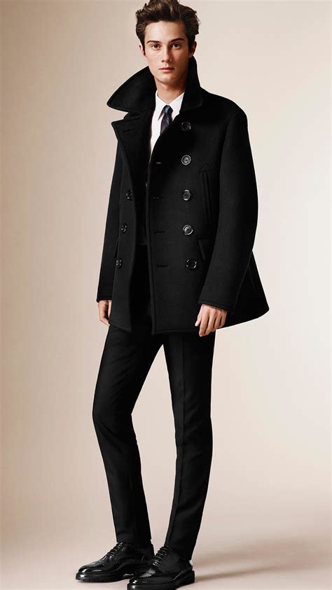 burberry navy pea coat.